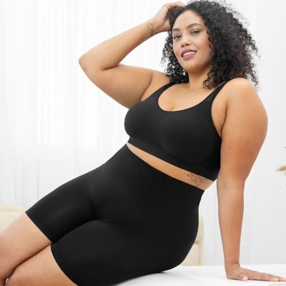 NWT Shapermint All Day Every Day High Waisted Shaper Shorts 4XL – Black - Picture 3 of 7